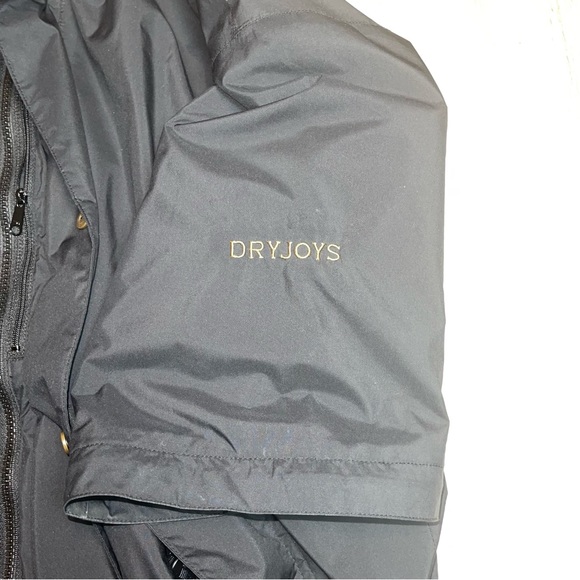 FOOTJOY DRYJOYS Mens Black Short Sleeve Button up Zip up Hidden Pocket Size Med - Picture 10 of 16